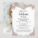 Search for rose celebration of life invitations Pink floral