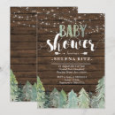 Search for pine tree baby shower invitations Rustic