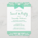 Search for mint green sweet 16 invitations Lace