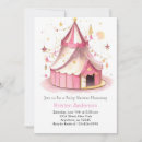 Search for pink circus invitations Girl
