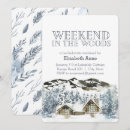 Search for weekend in the woods invitations Watercolor
