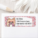 Search for pom pom return address labels Pomeranian