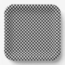 Search for black and white checkerboard plates Modern