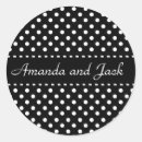 Search for polka dot wedding stickers Black and white