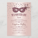 Search for pink gold masquerade party invitations Mask