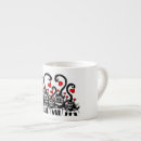 Search for the little white cat mugs Black