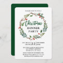Search for red berries christmas invitations Christmas dinner party