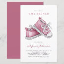 Search for pink booties baby shower invitations Watercolor