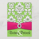 Search for pink damask wedding invitations Lime green