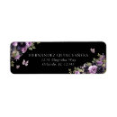 Search for black and purple return address labels For her