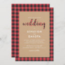 Search for plaid wedding invitations Kraft