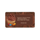 Search for chocolate candy return address labels Cupcake