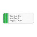 Search for plaid return address labels Retro