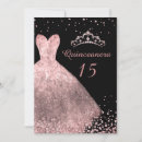 Search for black rose gold quinceanera invitations Dress