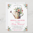 Search for watering can bridal shower invitations Watercolor