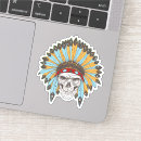 Search for american skull stickers Headdress
