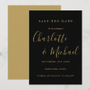 Search for black and gold wedding save the dates Minimalist