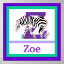 Search for zebra monogram posters Initial