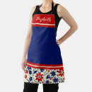 Search for red white and blue aprons Floral
