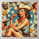 Search for vintage cowgirl posters Country