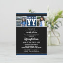 Search for blue and black graduation invitations Modern