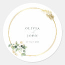 Search for elegant green wedding stickers Leaf