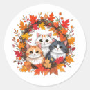 Search for autumn cat stickers Leaves