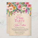 Search for floral hens party invitations Rustic