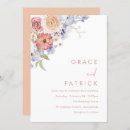 Search for dusty blue and peach wedding invitations Floral