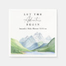 Search for the adventure begins napkins Watercolor