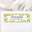 Search for lemon return address labels Watercolor