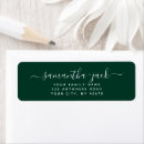 Search for dark green return address labels Stylish