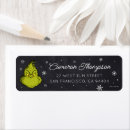 Search for winter party return address labels Chalkboard