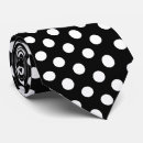 Search for black and white polka dot ties Men