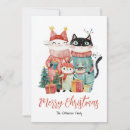 Search for cat family christmas cards Winter