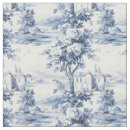 Search for blue toile fabric White