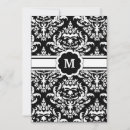 Search for damask cocktail party invitations Black