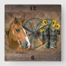 Search for cowboy boot clocks Sunflowers