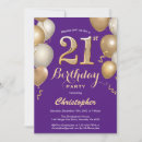 Search for purple 21st birthday invitations Twenty first birthday