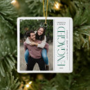 Search for first engagement christmas tree decorations Black and white