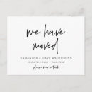 Search for new address announcements postcards We have moved