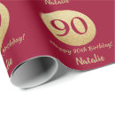 Search for 90th birthday wrapping paper 90 ninety years old