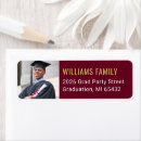 Search for maroon graduation return address labels Modern