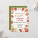 Search for pattern 1st birthday invitations Strawberry