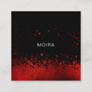 Search for black red business cards Salon