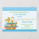 Search for noahs ark baby boy shower invitations For her