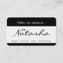 Search for name tag business cards Black