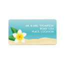 Search for frangipani return address labels Beach