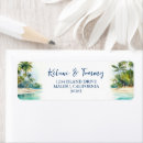 Search for island return address labels Palm tree