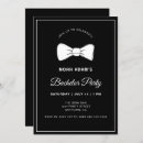 Search for black tie bachelor party invitations Black and white
